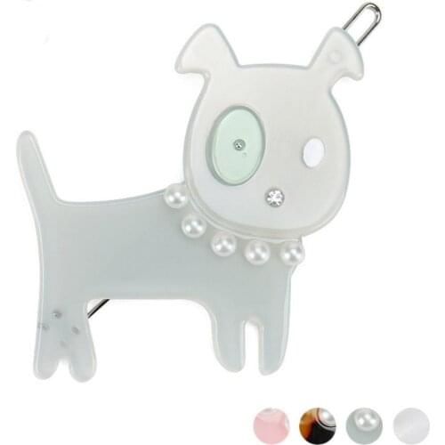 Hair Pin for Women Girls French Design Hair Clip - Cute Dog Hair Accessory - Fashion Hair Ornament Jewelry for Thin Hair Tiara