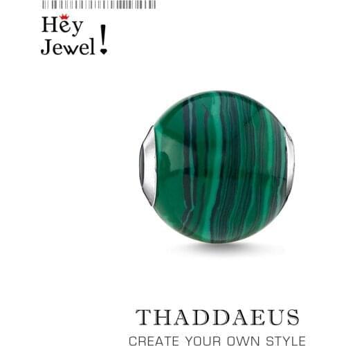 Beads Green,Silver Plated Stone Beads Gift For Women Men Fits Bracelet Europe Necklace Karma Charms European Jewelry Accessories