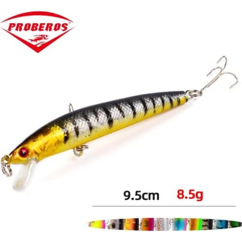1pcs 10 colors Fishing Lure in Bait Hard Bait Fish Tackle 9.5cm 8.5g Floating Minnow Fishing Wobbler Japan Pesca Crankbait
