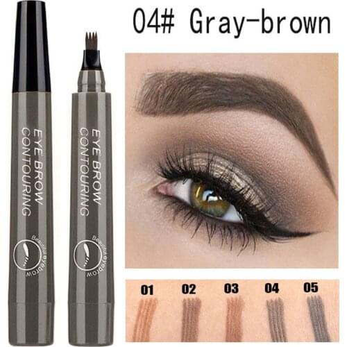 1PC Four-claw Eyebrow Waterproof Natural Eyebrow Pen Tint Fork Tip Eyebrow Tattoo Pencil Long Lasting Easy To Use Cosmetic TSLM1