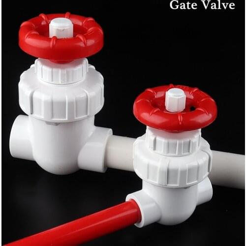 1pc High Quality 20~63mm PVC Pipe Gate Valve Precision Flow Control Sluice Switch Garden Irrigation Aquarium Fish Tank Joint