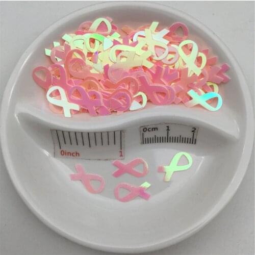 20g 8*15mm Bowknot 0 Hole Loose Sequin Paillette Sewing,Wedding Craft,Women Kids DIY Garment Accessory AB Pink