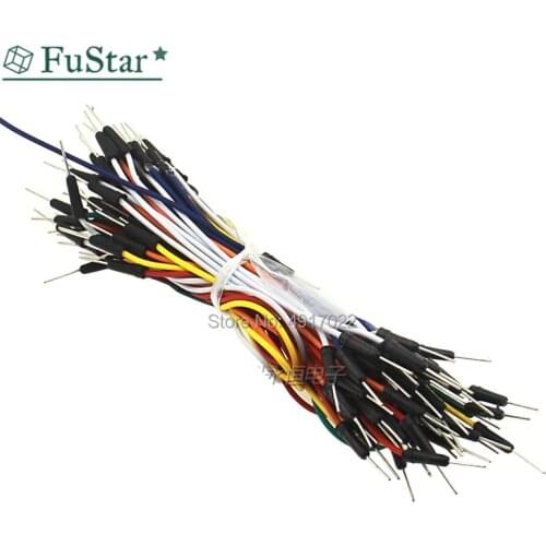 65pcs=1set Jump Wire Cable Male to Male Jumper Wire for A rduino Breadboard 65 jump wires Solderless Flexible Breadboard