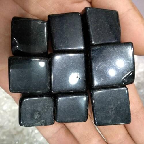 9pcs Natural Cube Black Obsidian Quartz Crystal Stone Rock Chips Healing Stone Quartz Crystals Natural Stones