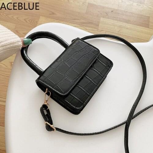 ACEBLUE Fashion Small Shoulder Bags for Women Alligator Pattern PU Leather Crossbody Bag Purse Top-handle Messenger Bag Handbags