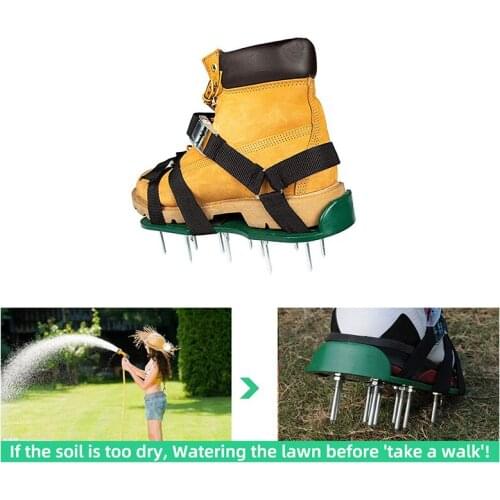 Lawn Aerator Shoes with Adjustable Straps and Metal Buckles for Aerating Your Courtyard Garden Yard TS1
