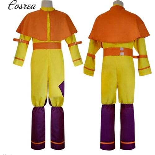 Anime Avatar: The Last Airbender Aang Cosplay Costume Bodysuit Suits One Piece Uniform Halloween Costumes for Women Men Disfraz