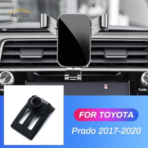 Car Mobile Phone Holder For Toyota Prado 2017 2018 2019 2020 360 Degree Gravity GPS Mount Stand Car Air Vent Navigation Bracket