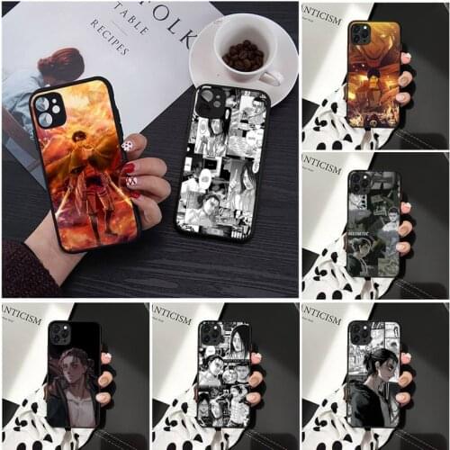 Attack on Titan eren jaeger Phone Case Matte Transparent for iPhone 7 8 11 12 s mini pro X XS XR MAX Plus cover funda