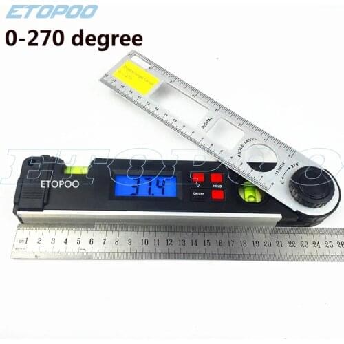 Digital Angle Finder Gauge Protractor Ruler Miltre Angle Finder With dual Spirit Level inclinometer 0-270 degree