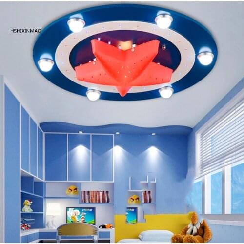 Kids Room Lighting Captain America Ceiling Lights Child Bedroom Cartoon 6LED*3W&24LED*0.3W for Living Room Home Decoration Lamp