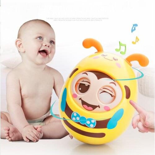 Baby Toys 0-12 Months Baby Rattles Blinking Tumbler Doll Bell Learning Funny Toys For Baby Gifts Para Bebe Toy Christmas Gift
