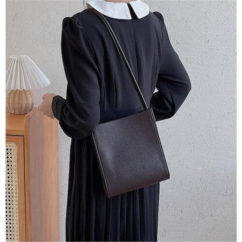 Double-layer Vertical Small Square Bag Tote Women Shoulder Bag Fashion Large Capacity Messenger Bags For Women 2021 Solid Color