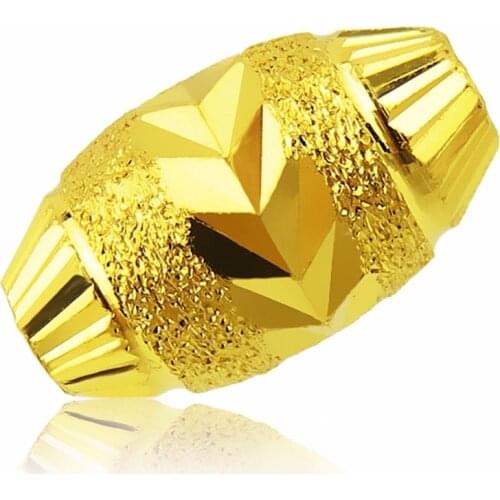 Pure 999 24k Solid Yellow Gold Pendant/ New Design Sand Bead Pendant 0.3-0.6g