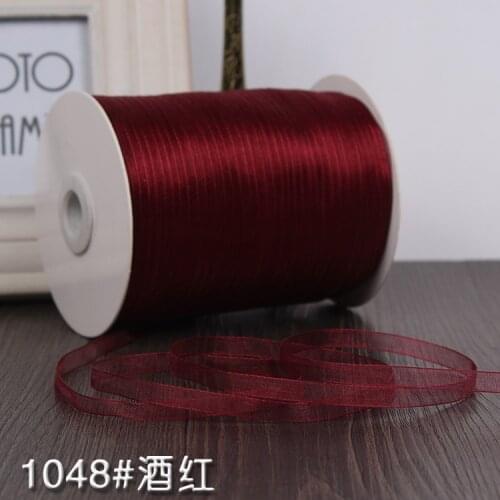 Hot (10 meters/roll ) 1/4" 6mm Wine Red Satin Ribbon Webbing party Decoration Gift Christmas Ribbons DIY Candy Box Dec Burgundy