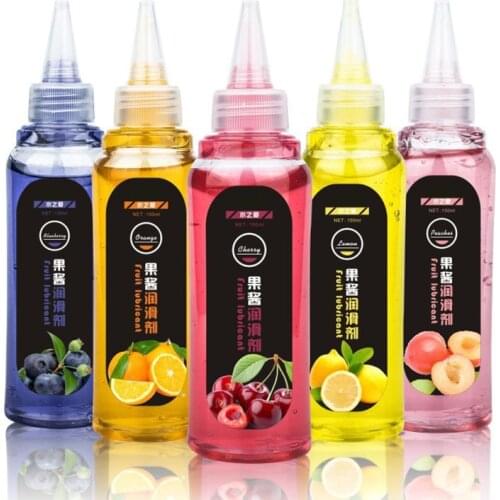 150mL Water Based Sex Lubricant Blueberry/Cherry/Peach/Orange/Lemon Anal Oral Sex Gel Exciter Orgasm Sex Lube Adult Cream
