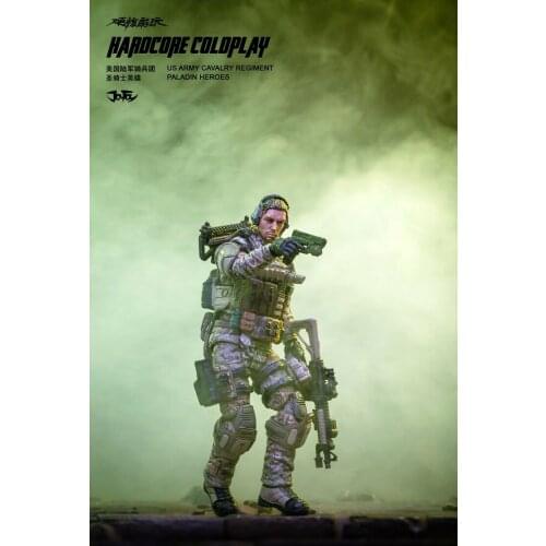 1/18 Scale JTHC004 Man Soldier US Army Cavalry Paladin Hero Action Figure Model Toys for Fans Holiday Gifts 4 Inches