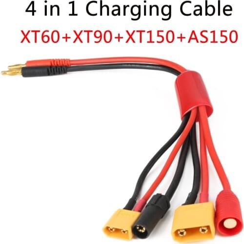 4 in 1 Multi-Function Power Charging Charger Adapter XT60 XT90 XT150 AS150 RC Quadcopter Car Drones Part
