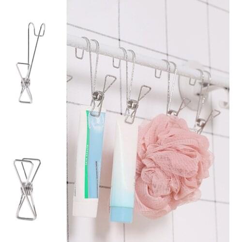 Multipurpose Storage Clip Pegs Stainless Steel Clothing Clamps Clothes Pins Clip Sealing Clip Household