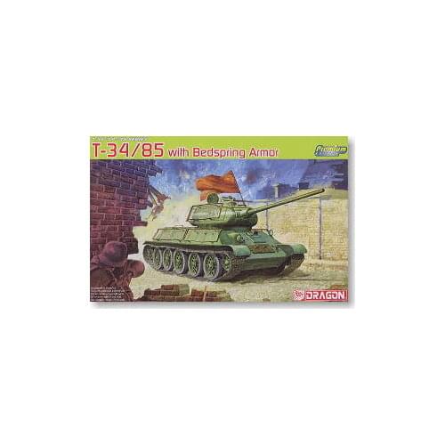 1/35 scale model Dragon 6266 T-34/85 medium-sized chariot temporary spring bed frame armor type (cancel metal barrel)