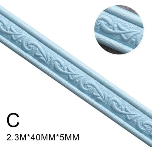 3D Pattern Sticker Wall Trim Line Skirting Border Decoration Self Adhesive Household B99