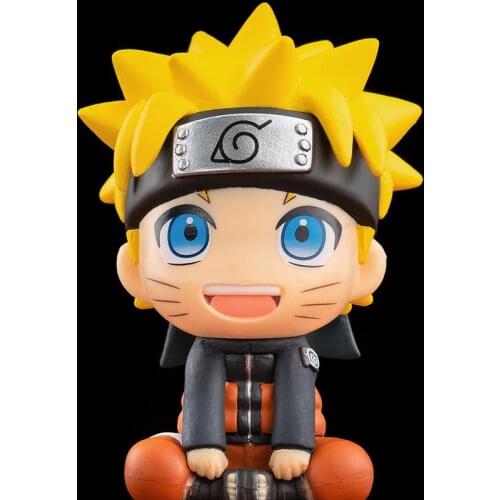 6cm Naruto Q Ver. Anime Look Up Sitting Hatake Kakashi Uzumaki PVC Action Figure Model Collection Toys