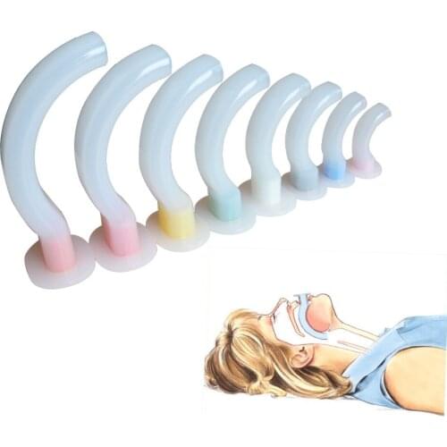 New Healthcare 8Pcs/Lot White Color Coded Oral Airway Tube Medical Plastic Case Gas For Patients Improve Respiratory Function