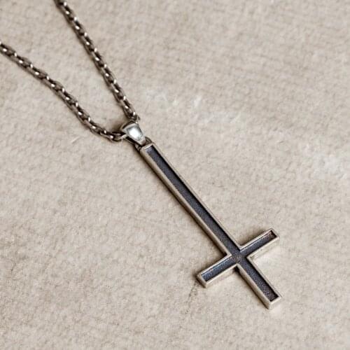 Zavorohin Popular Real 100% 925 Sterling Silver Cross Necklace Fashion Vintage Punk Jewelry For Men Women Gift Dropshipping
