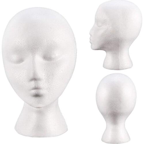 Portable Female Mannequin Head Wig Stand Shop Hat Cap Sunglasses Scarf Display 25cm x 13cm x 16cm New