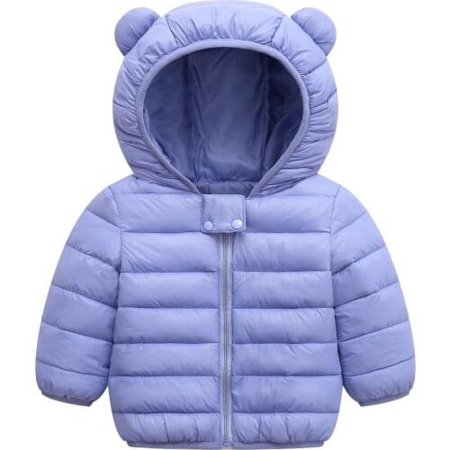 80-120cm Boys Jacket Autumn Winter Warm Cartoon Down Coat For Boy Warm Hooded Outerwear Toddler Kids Christmas Present