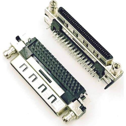 SCSI VHDCI68 VHDCI 68P V68 V.68 Single-layer Female Adapter 90 Degree Plug-in VHDCI 68P Female Connector