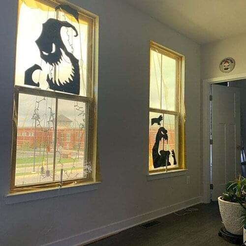 Removable Happy Halloween Window Stickers Bathroom Toilet Horror Windows Wall Sticker Halloween Horror Atmosphere Decor For Home