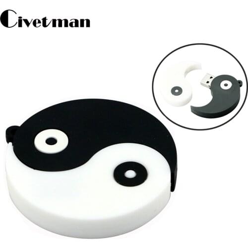 New USB Flash Drive Pen Drive Cartoon Toy Gossip Yin-yang 4GB 8GB 16GB 32GB 64GB USB 2.0 Memory Stick U Disk Pendrive