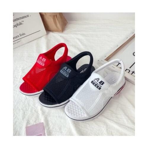 Womens Sports Sandals 2021 Summer New Hollow Mesh Shoes Breathable Comfortable All-match Platform Sponge Cake Casual Shoes