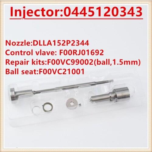 0445120343, 0 445 120 343 Injector Repair Kits F OOR J03 548 (FOORJ03548) nozzle kits FOOR J03 548 for injector 0445120343