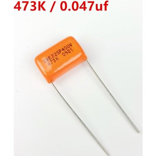 1 Piece Orange Tone Cap (Capacitor) CDE225P 473K 0.047UF 200V For Electric Guitar【Made in USA