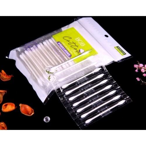 10/100pcs Disposable Double-ended Cotton Swabs Cosmetic Tools Individually Packaged For Portable Travel Hot 7.8x0.5cm