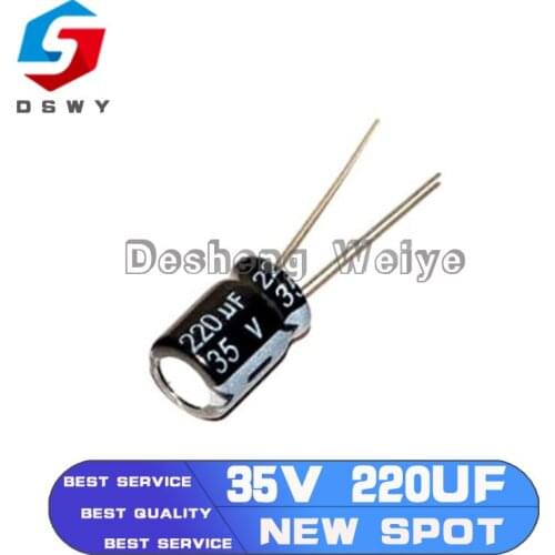 20PCS Higt Quality 35V220UF 8*12MM 220UF 35V 8*12 Electrolytic Capacitor