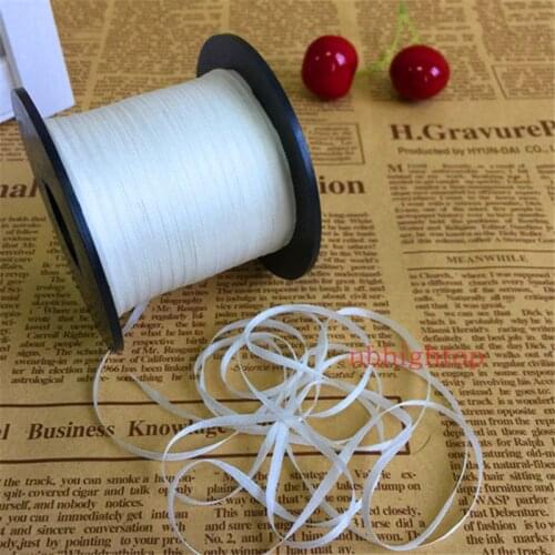 4mm 50m 100m per roll white Genuine undyed white pure silk ribbon for embroidery and handcraft project free shipping