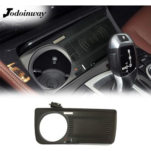 Car wireless charger power adapter for BMW 5 Series F10 F18 520 530 535 2016 2015 phone charging board for iphone11 fast charge