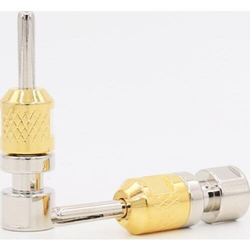 Free shipping 4ps Cardas CAB single Banana plug ,Rhodium plate 4mm cable terminate hole