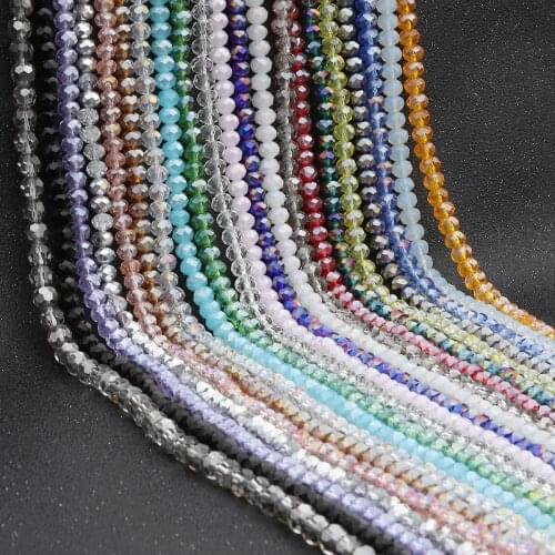 Dia 3mm 145pcs Flat Round Shape Faceted Austrian Crystals Loose Glass Beads For DIY Craft Making Garment Sewing Accessories