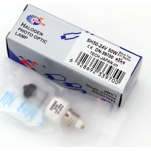 For DONAR 24V50W Halogen Lamp E11 Screw Blackhead BLACK TOP Shadowless Halogen Tungsten Bulb SH50