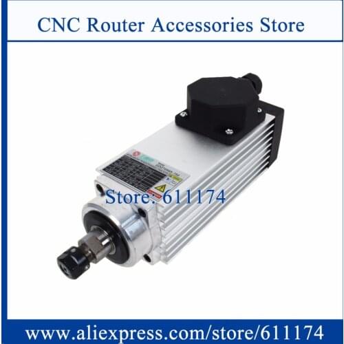 Air cooled Spindle Motor 700W ER11 Square shape cnc milling spindle motor 18000RPM AC220V Ceramic bearing spindle motor