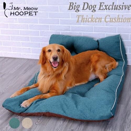 Hoopet Pet Dog Couch Sofa Cat Bed Solid for Small Large Dogs Removable Cover Beds Non-Slip Bottom Warm Mat Lounger