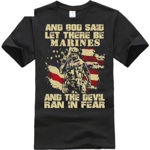 And God Said Let There Be Marines And The Devil Ran In Fear Shirts