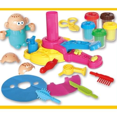 New 1 Set Modeling Clay Toys Educational Role Paly DIY Hairdresser Model for Children Kids