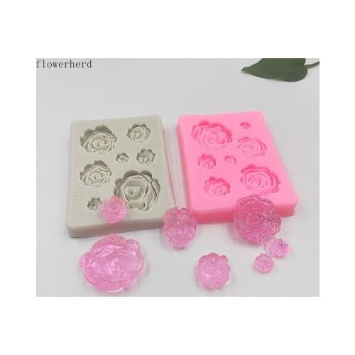 Handmade Soap Making Tools 3d Rose Chocolate Mold Fondant Cake Silicone Mold Soap Mold Cake Decorating Tools Candy Mold