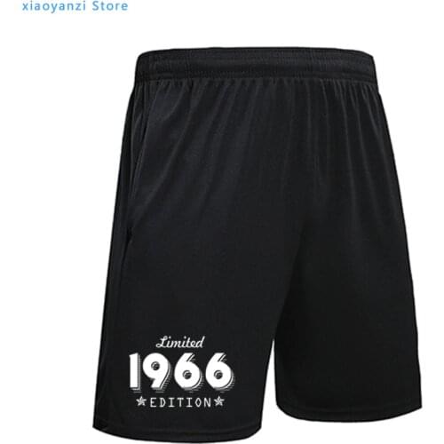 1966 Limited Edition Gold Design Mens Black sports pants Cool Casual pride shorts men Unisex New Fashion short Loose Size