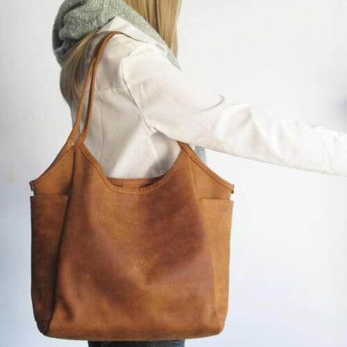 Summer Large-Capacity Femme Shoulder Bag Retro Solid Color Trendy Women Bag Fashion Handbag